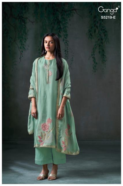 Ganga jeeshka 5219 wholesale suppliers of dress materials in mumbai